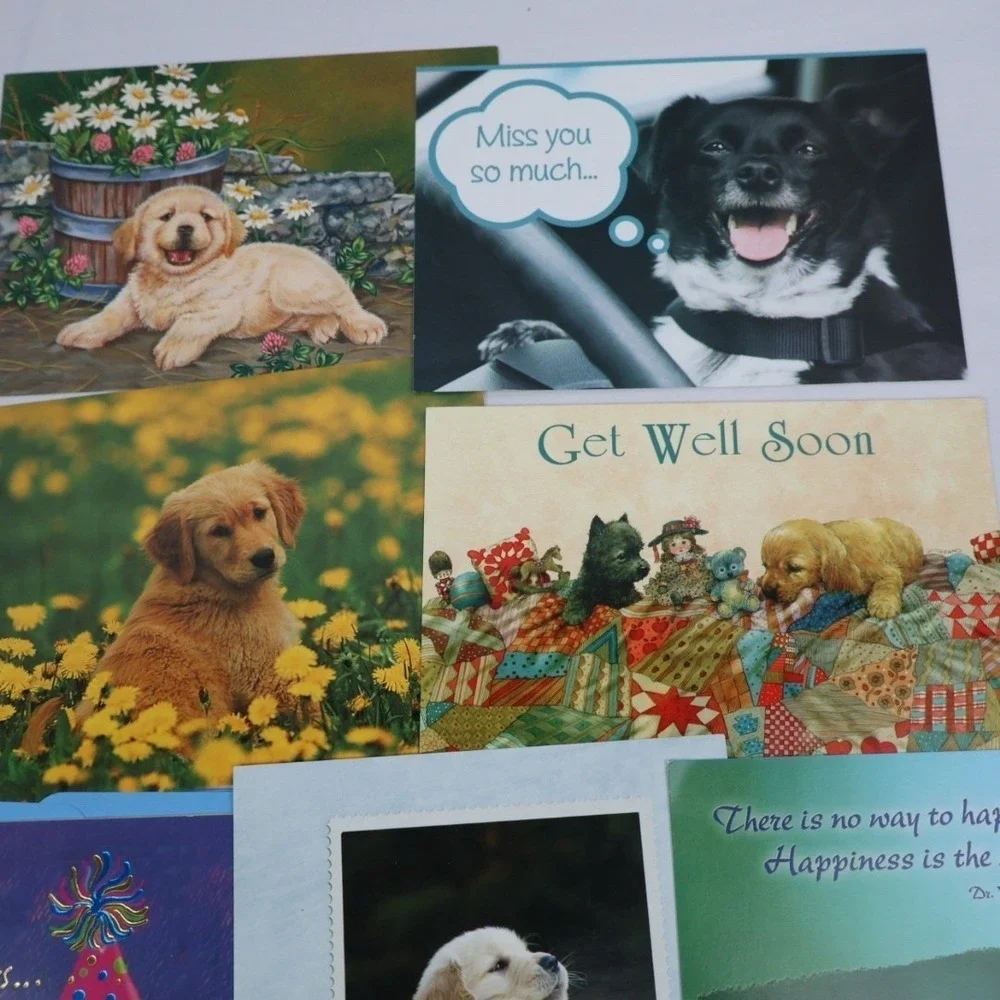 VTG Dog Puppy Themed Greeting‎ Cards (24) NOS All Occassions